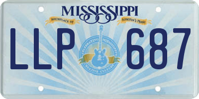 MS license plate LLP687