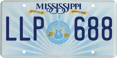 MS license plate LLP688