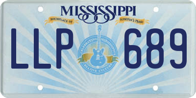 MS license plate LLP689