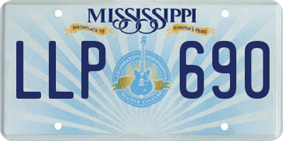MS license plate LLP690