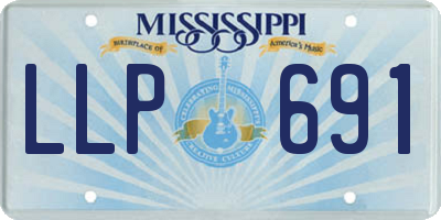MS license plate LLP691