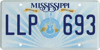 MS license plate LLP693