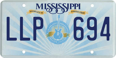 MS license plate LLP694