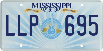 MS license plate LLP695