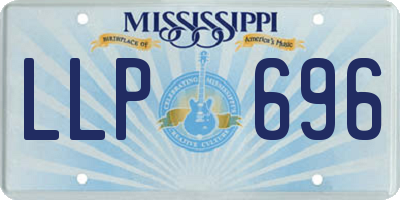 MS license plate LLP696
