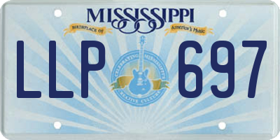 MS license plate LLP697
