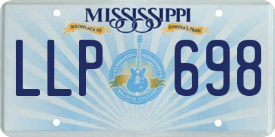 MS license plate LLP698