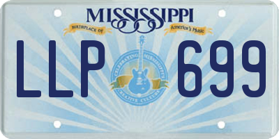 MS license plate LLP699