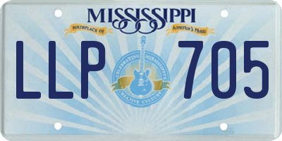 MS license plate LLP705