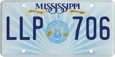 MS license plate LLP706