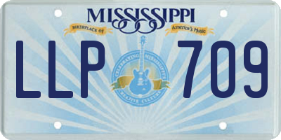 MS license plate LLP709