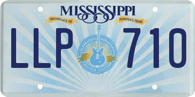 MS license plate LLP710