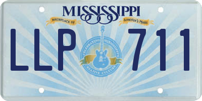 MS license plate LLP711