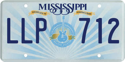MS license plate LLP712