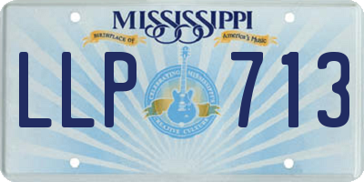 MS license plate LLP713