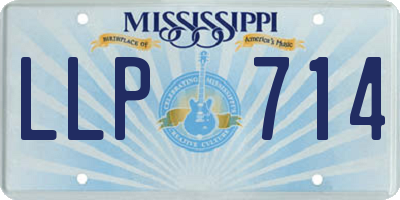 MS license plate LLP714