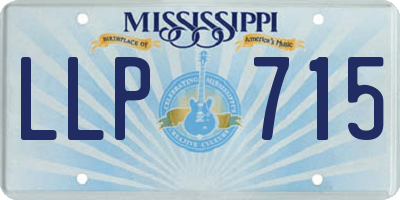 MS license plate LLP715