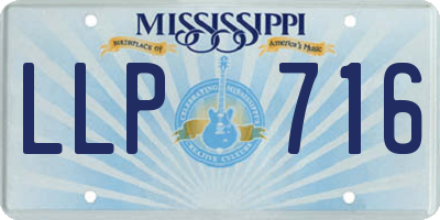 MS license plate LLP716