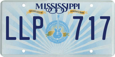 MS license plate LLP717