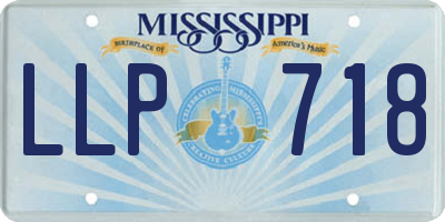 MS license plate LLP718