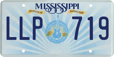 MS license plate LLP719