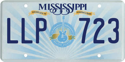 MS license plate LLP723