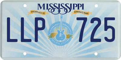 MS license plate LLP725