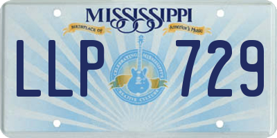MS license plate LLP729