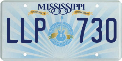 MS license plate LLP730
