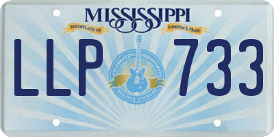 MS license plate LLP733