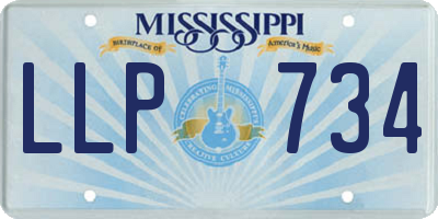 MS license plate LLP734
