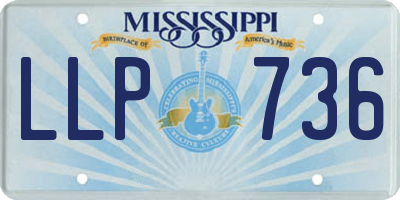 MS license plate LLP736