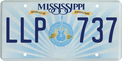 MS license plate LLP737