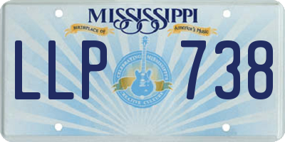 MS license plate LLP738