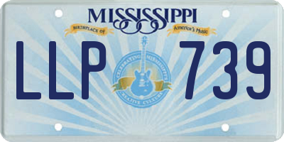 MS license plate LLP739