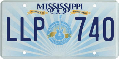 MS license plate LLP740