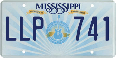 MS license plate LLP741