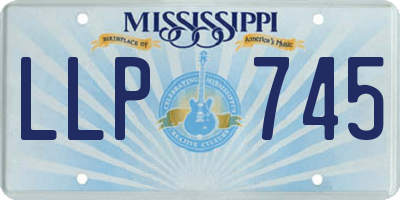 MS license plate LLP745