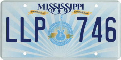 MS license plate LLP746