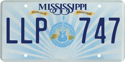 MS license plate LLP747