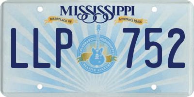MS license plate LLP752