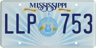 MS license plate LLP753