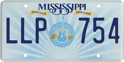MS license plate LLP754