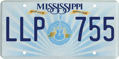 MS license plate LLP755