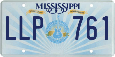 MS license plate LLP761