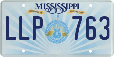 MS license plate LLP763