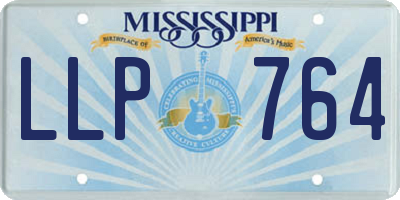 MS license plate LLP764