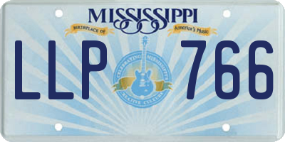 MS license plate LLP766