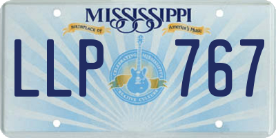 MS license plate LLP767