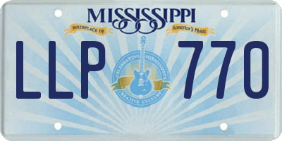 MS license plate LLP770